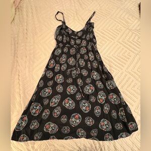 Torrid Black Dress with Colorful Skull Pattern